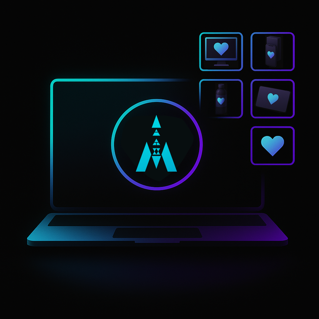 Identidade Visual Site Amorímer - Aplicações Reais em Mockups Personalizados